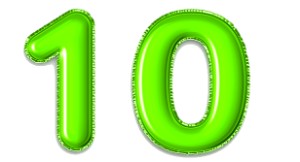 המספר 10 ירוק