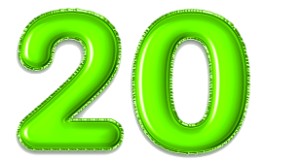 המספר 20 ירוק