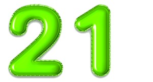 המספר 21 ירוק