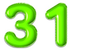 המספר 31 ירוק
