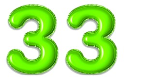 המספר 33 ירוק