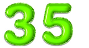 המספר 35 ירוק