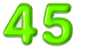 המספר 45 ירוק