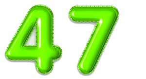המספר 47 ירוק