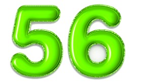 המספר 56 ירוק
