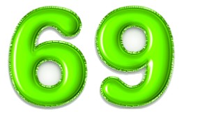 המספר 69 ירוק