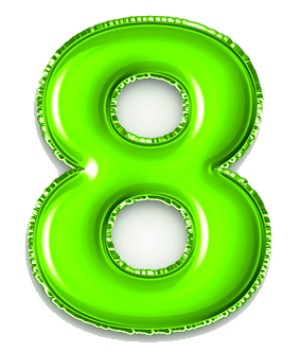 המספר 8 ירוק
