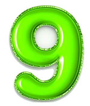 המספר 9 ירוק