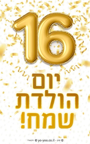 כרטיס ברכה ליום הולדת 16