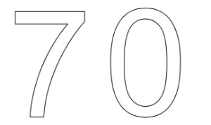 המספר 70 לצביעה - דף צביעה