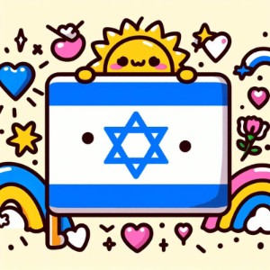 ציור של דגל ישראל לילדים