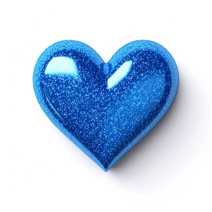 לב כחול נצנצים