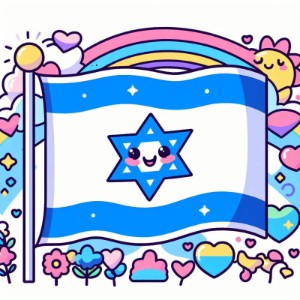 דגל ישראל מצויר לילדים
