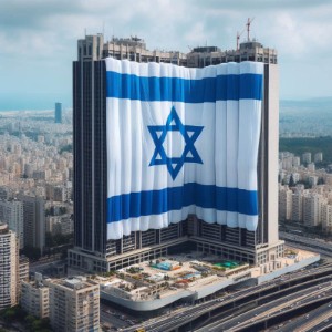 דגל ישראל על בניין