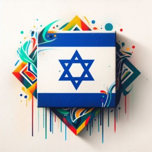 ציור יפה של דגל ישראל