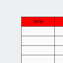 מערכת שעות בצבע אדום