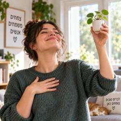 אישה מאושרת