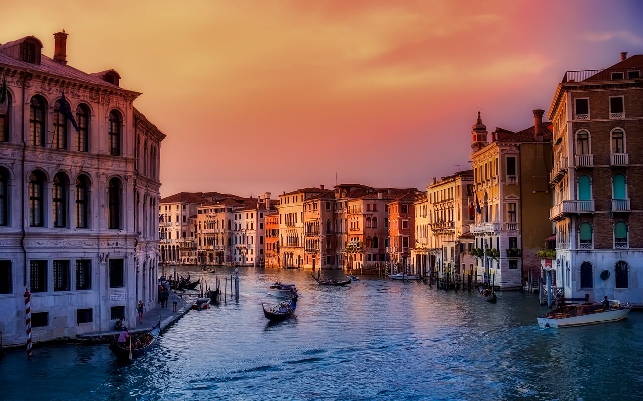 רקע של ונציה