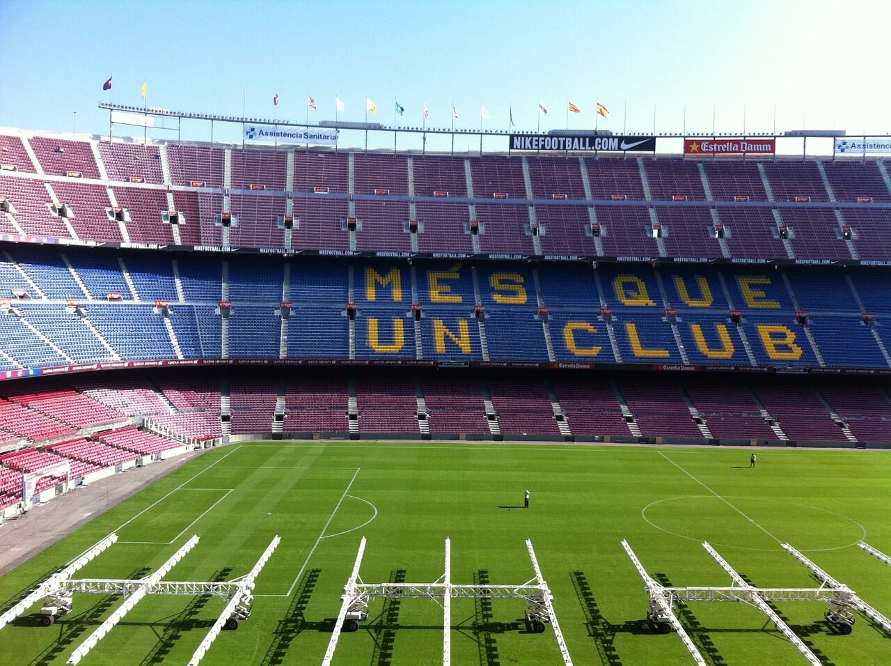 רקע של אצטדיון ברצלונה