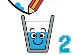 משחק האפי גלאס 2 , כוס מים שמחה 2 , במשחק עליכם להוביל את המים לכוס על ידי ציור מסלול למים 